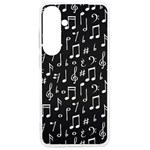 Chalk Music Notes Signs Seamless Pattern Samsung Galaxy S24 Ultra 6.9 Inch TPU UV Case Front