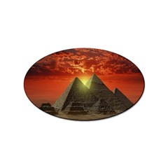 Pyramids Egypt Monument Landmark Sunrise Sunset Egyptian Sticker Oval (10 Pack) by Proyonanggan