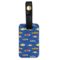 Sea Fish Blue Submarine Animals Patteen Luggage Tag (one Side) by Maspions