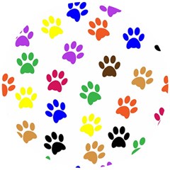 Pawprints Paw Prints Paw Animal Wooden Puzzle Round by Apen