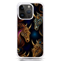 Pattern With Horses Iphone 14 Pro Tpu Uv Print Case by 2607694a