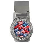 Us presidential election colorful vibrant pattern design  Money Clips (CZ)  Front