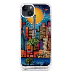 City New York Nyc Skyscraper Skyline Downtown Night Business Urban Travel Landmark Building Architec Iphone 14 Plus Tpu Uv Print Case by Posterlux