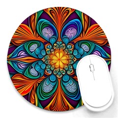 Schwarz Bunt Round Mousepad by 2607694c