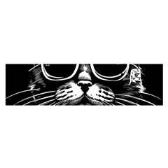 Schwarz Katze Punk Oblong Satin Scarf (16  X 60 ) by 2607694c