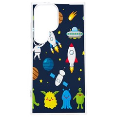 Big Set Cute Astronauts Space Planets Stars Aliens Rockets Ufo Constellations Satellite Moon Rover V Samsung Galaxy S24 Plus 6 7 Inch Tpu Uv Case by Bedest