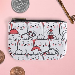 Cute Cat Chef Cooking Seamless Pattern Cartoon Mini Coin Purse by Bedest