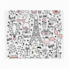 Big Collection With Hand Drawn Objects Valentines Day Small Glasses Cloth by Bedest