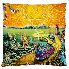 Grateful Dead Golden Road Large Cushion Case (one Side) by Bedest