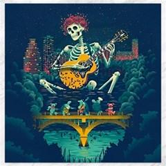 Grateful Dead Singing Skeleton Canvas 12  X 12  by Bedest