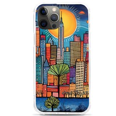 City New York Nyc Skyscraper Skyline Downtown Night Business Urban Travel Landmark Building Architec Iphone 12 Pro Max Tpu Uv Print Case by Posterlux