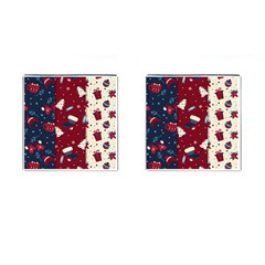 Flat Design Christmas Pattern Collection Art Cufflinks (square) by Ket1n9