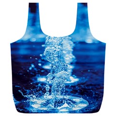 Water Blue Wallpaper Full Print Recycle Bag (xxxl) by Azkajaya