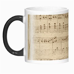 Vintage Beige Music Notes Morph Mug by Loisa77