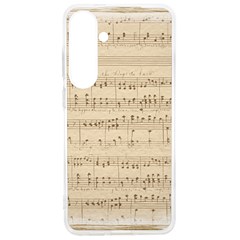 Vintage Beige Music Notes Samsung Galaxy S24 Ultra 6 9 Inch Tpu Uv Case by Loisa77