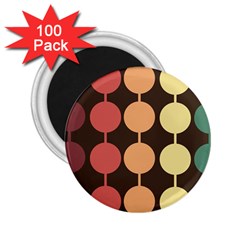 Pattern Circle Retro Design 2 25  Magnets (100 Pack) 