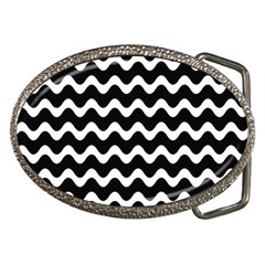 Wave Pattern Wavy Halftone Belt Buckles by Loisa77