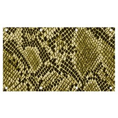 Yellow Snake Skin Pattern Banner And Sign 7  X 4  by Ket1n9