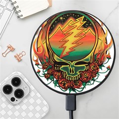 Grateful Steal Your Face Deadhead Hippie Logo Symbol Wireless Fast Charger(black) by Loisa77