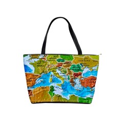 World Map Classic Shoulder Handbag by Ket1n9