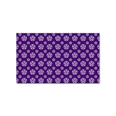 White Pentacle And Purple Pattern Sticker (rectangular) by cheekywitch