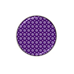 White Pentacle And Purple Pattern Hat Clip Ball Marker (4 Pack) by cheekywitch