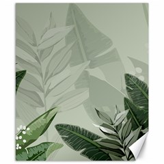 Banana Leaf Plant Pattern Canvas 8  X 10  by anzea