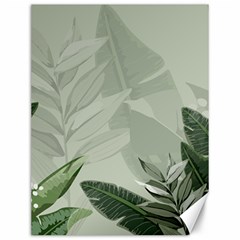 Banana Leaf Plant Pattern Canvas 12  X 16  by anzea