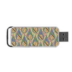 Tribal Background Boho Batik Portable Usb Flash (two Sides) by anzea