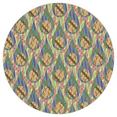 Tribal Background Boho Batik Round Trivet by anzea