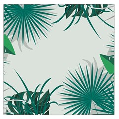 Illustrations Foliage Background Border Square Satin Scarf (36  X 36 ) by anzea