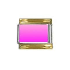 Gradient Pink - Pastel Yellow Pink Rosa Gold Trim Italian Charm (9mm) by 2607694c