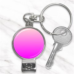 Gradient Pink - Pastel Yellow Pink Rosa Nail Clippers Key Chain by 2607694c