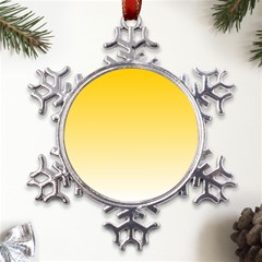 Gradient  Green, Yellow Metal Large Snowflake Ornament by 2607694c