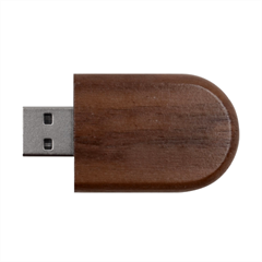 Gradient  Green, Yellow Wood Oval Usb Flash Drive by 2607694c