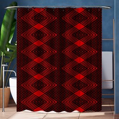 Pattern Black Red Shower Curtain 60  X 72  (medium)  by 2607694c