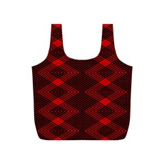 Pattern Black Red Full Print Recycle Bag (s) by 2607694c