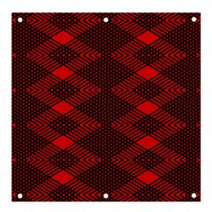 Pattern Black Red Banner And Sign 4  X 4  by 2607694c