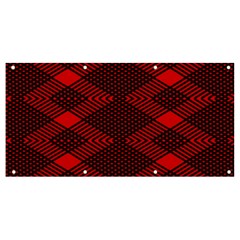 Pattern Black Red Banner And Sign 8  X 4  by 2607694c