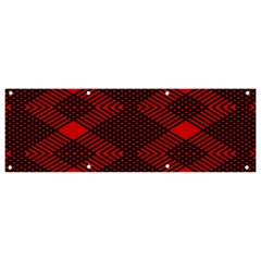 Pattern Black Red Banner And Sign 9  X 3  by 2607694c