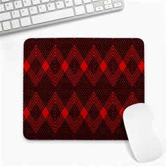 Pattern Red Black, Large Mousepad by 2607694c