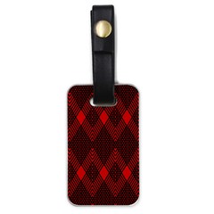 Pattern Red Black, Luggage Tag (one Side) by 2607694c