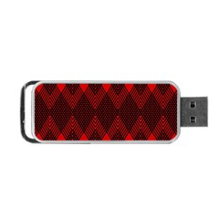 Pattern Red Black, Portable Usb Flash (one Side) by 2607694c