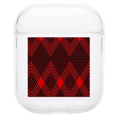 Pattern, Red, Black,  Soft Tpu Airpods 1/2 Case by 2607694c