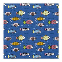 Sea Fish Blue Submarine Animal Banner And Sign 3  X 3  by Proyonanggan