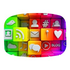 Colorful 3d Social Media Mini Square Pill Box by Ket1n9