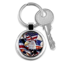 United States Of America Images Independence Day Key Chain (round) by Ket1n9
