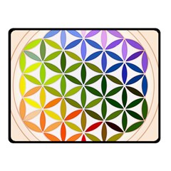 Mandala Rainbow Colorful Two Sides Fleece Blanket (small) by Grandong