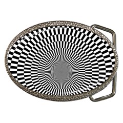 Circles Checkered Abstract Abstraction Art Belt Buckles by Loisa77