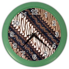 Batik Indonesian Culture Indonesia Authentic Color Wall Clock by Perong